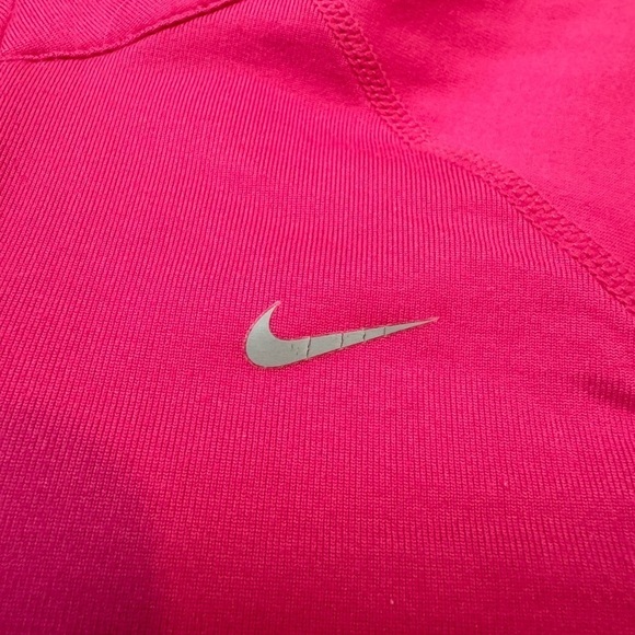 Women's Nike Dri-Fit Pink 1/4 Zip Running Compression L/S Shirt Jacket XS - Picture 4 of 8
